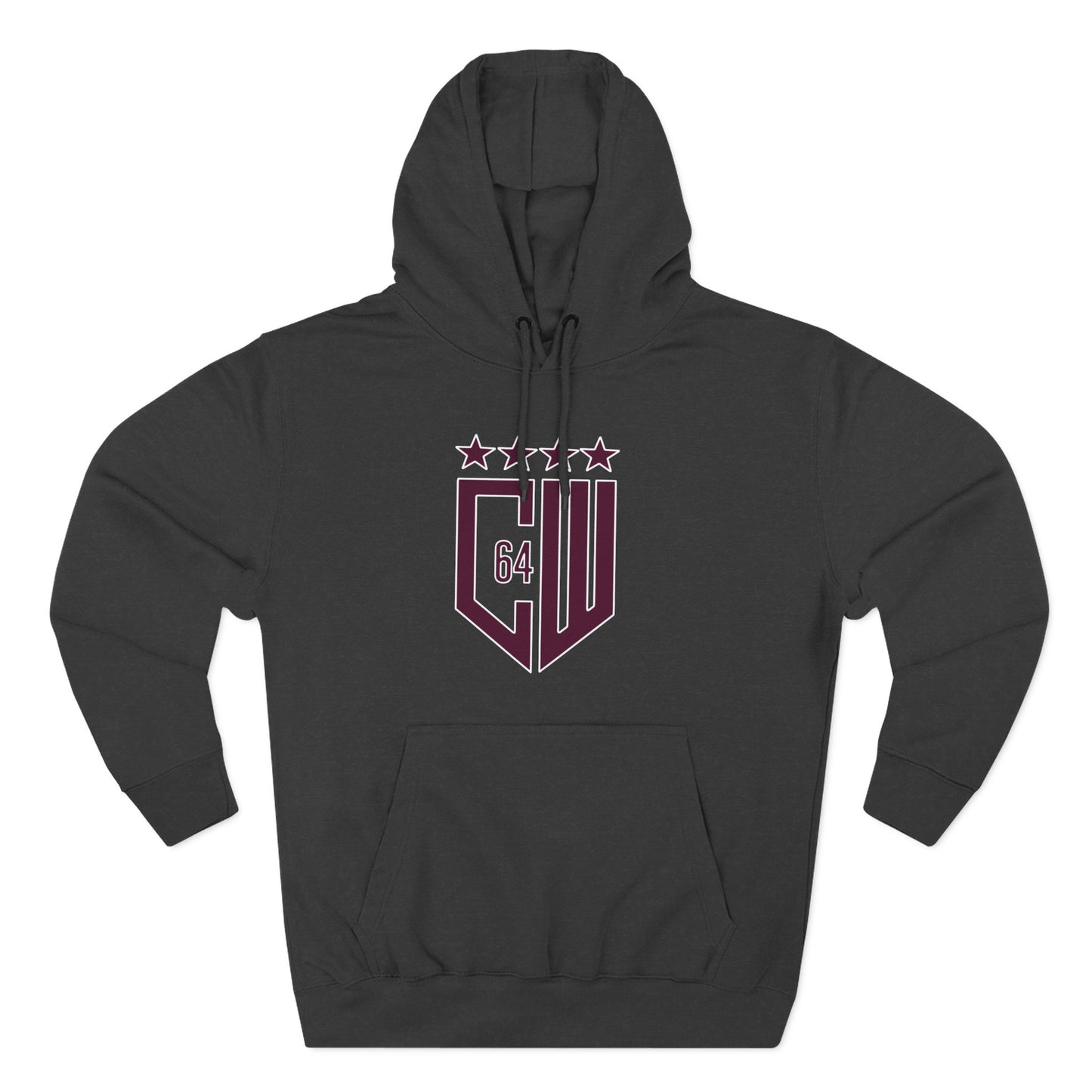 (Select from 3 colors: Black, Gray, or White) Standard Fabric Unisex Premium Pullover Hoodie