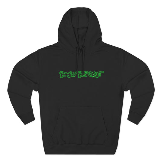 Daily Depo$it Black ATM Unisex Premium Pullover Hoodie (Full Chest Logo) Powered by The CW64 Brand